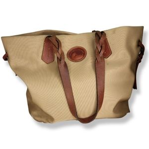 Large tan nylon Dooney & Bourke Purse handbag